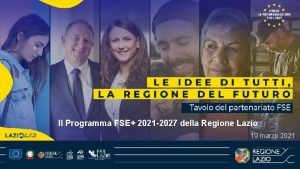 Il Programma FSE 2021 2027 della Regione Lazio