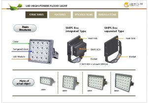 LED HIGHPOWER FLOOD LIGHT STRUCTURES Basic Structures FEATURES