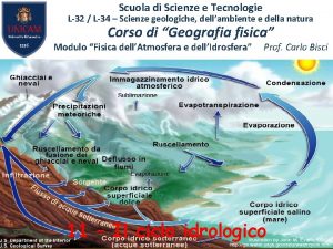 Scuola di Scienze e Tecnologie L32 L34 Scienze