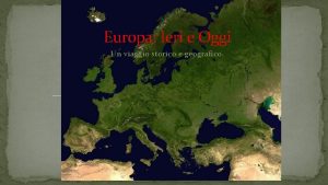 Europa Ieri e Oggi Un viaggio storico e