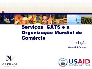 Servios GATS e a Organizao Mundial do Comrcio