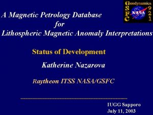 A Magnetic Petrology Database for Lithospheric Magnetic Anomaly