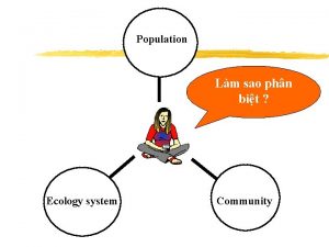 Population Lm sao phn bit Ecology system Community