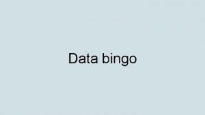 Data bingo Kunstig Intelligens Hvad er kunstig intelligens