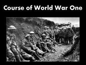 Course of World War One Schlieffen Plan Plan