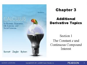 Chapter 3 Additional Derivative Topics Section 1 The