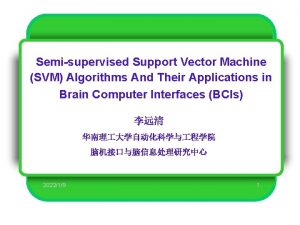 Semisupervised Support Vector Machine SVM Algorithms And Their