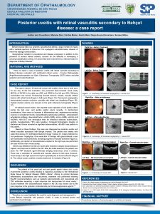 Posterior uveitis with retinal vasculitis secondary to Behet