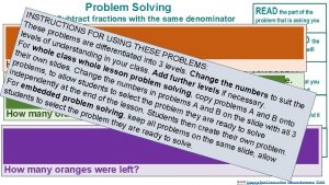 Problem Solving INST Add and Subtract fractions with
