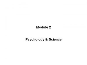 Module 2 Psychology Science INTRODUCTION Blakes problem Attentiondeficithyperactivity