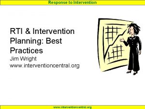 Response to Intervention RTI Intervention Planning Best Practices