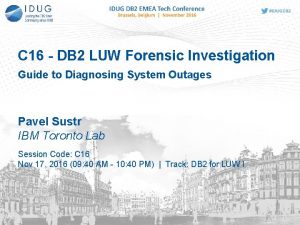 C 16 DB 2 LUW Forensic Investigation Guide