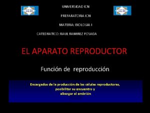 UNIVERSIDAD ICN PREPARATORIA ICN MATERIA BIOLOGIA I CATEDRATICO