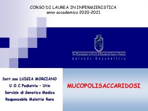 CORSO DI LAUREA IN INFERMIERISTICA anno accademico 2020