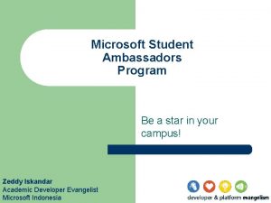 Microsoft Student Ambassadors Program Be a star in