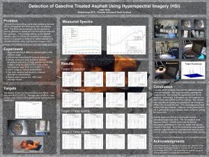 Detection of Gasoline Treated Asphalt Using Hyperspectral Imagery