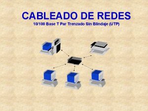 CABLEADO DE REDES 10100 Base T Par Trenzado