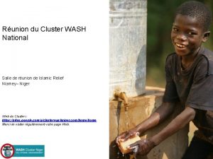 Runion du Cluster WASH National Salle de runion