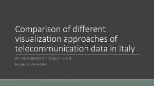 Comparison of different visualization approaches of telecommunication data