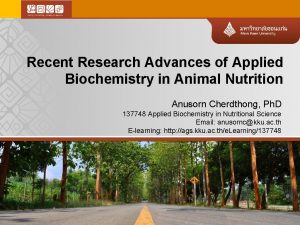 Recent Research Advances of Applied Biochemistry in Animal