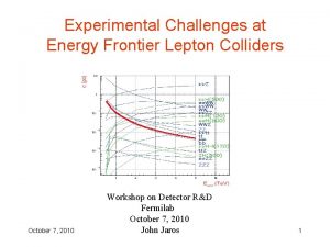 Experimental Challenges at Energy Frontier Lepton Colliders October