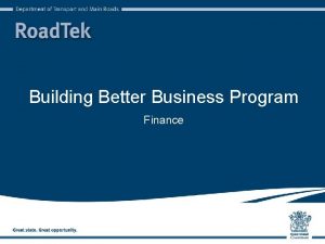 Building Better Business Program Finance Introduction Facilitators Rosemarie