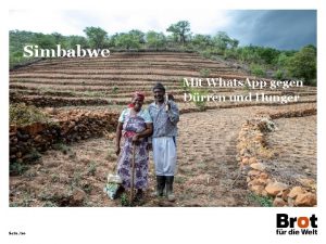 Simbabwe Mit Whats App gegen Drren und Hunger