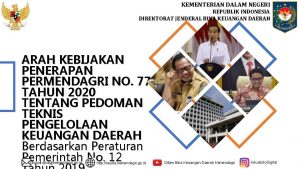 KEMENTERIAN DALAM NEGERI REPUBLIK INDONESIA DIREKTORAT JENDERAL BINA