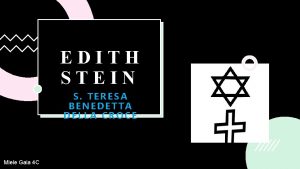 EDITH STEIN S TERESA BENEDETTA DELLA CROCE Miele