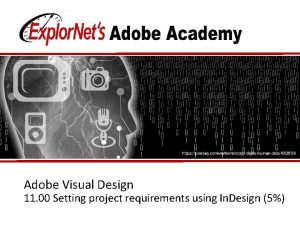 Adobe Visual Design 11 00 Setting project requirements