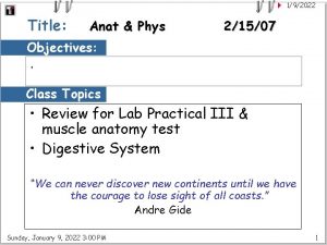 192022 Title Anat Phys 21507 Objectives Class Topics