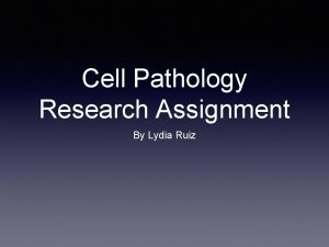 Cell Pathology Research Assignment By Lydia Ruiz Lysosome