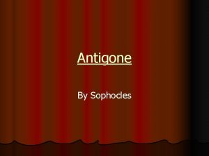 Antigone By Sophocles Drama l Dran Greek word
