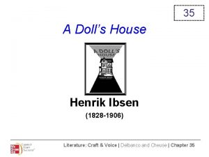 35 A Dolls House Henrik Ibsen 1828 1906