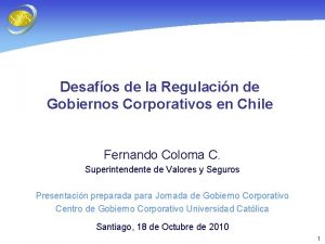 Desafos de la Regulacin de Gobiernos Corporativos en