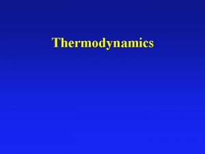 Thermodynamics First Law of Thermodynamics Energy Conservation The Thermodynamics First Law of Thermodynamics Energy Conservation The