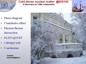 Cold dense nuclear matter SIS 100 A Stavinskiy