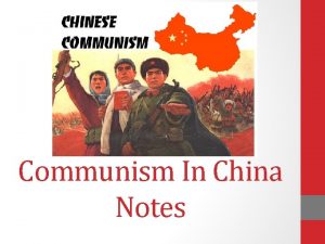 Communism In China Notes I China Before the