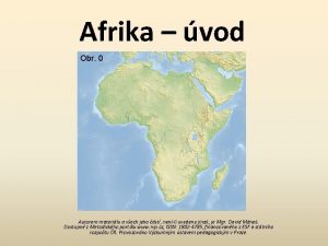 Afrika vod Obr 0 Autorem materilu a vech