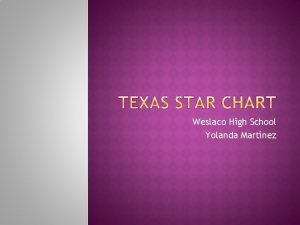 Weslaco High School Yolanda Martinez Texas Star Chart