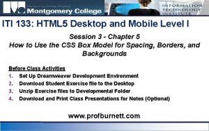 ITI 133 HTML 5 Desktop and Mobile Level