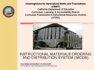 Clearinghouse for Specialized Media and Translations CSMT California