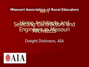 Missouri Association of Rural Educators PART 1 Hiring