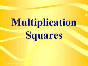 Multiplication Squares ORB Education Visit http www orbeducation