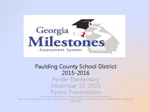 Paulding County School District 2015 2016 Panter Elementary