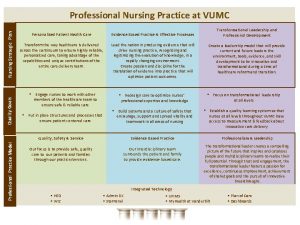 Professional Practice Model Quality Goals Nursing Strategic Plan