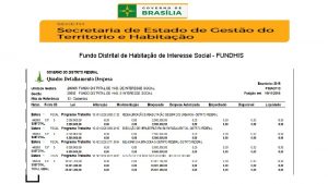 Fundo Distrital de Habitao de Interesse Social FUNDHIS