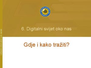 Udbenik informatike za 5 razred 6 Digitalni svijet