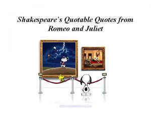 Shakespeares Quotable Quotes from Romeo and Juliet www