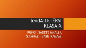 lnd A LETRSI KLASA X PUNOI SADETE MNALLA